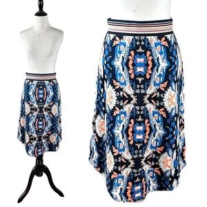 Vintage Y2K Anthropologie Moth Antica Parrot Jacquard Sweater Skirt XS Whimsical